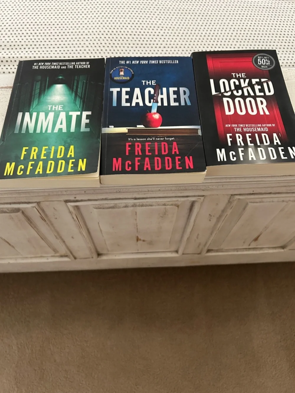 Stack of Six Thriller Paperbacks - Riley Sager & Freida McFadden - Picture 2 of 3